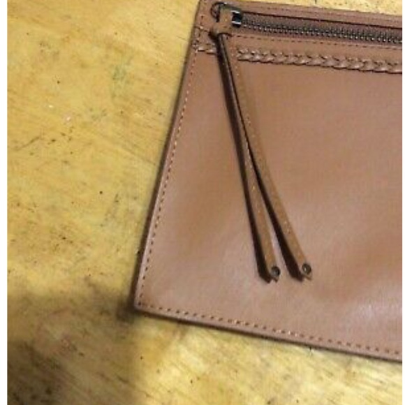 New $218 FRYE Tan Leather Braid BELT Remove BAG XL - Picture 8 of 13